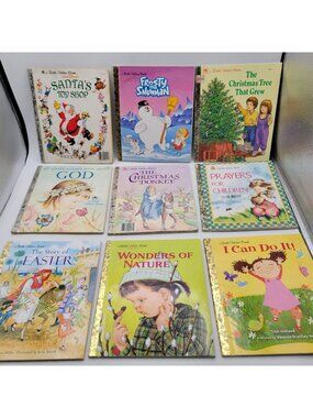 Vintage Little Golden Books Lot of 9 Children's Stories for Girls & Boys - GB003